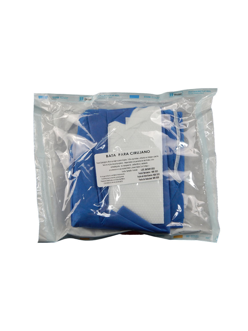 BATA PARA CIRUJANO ESTERIL GRANDE, CON CAMPO Y TOALLA GVS MEDICAL